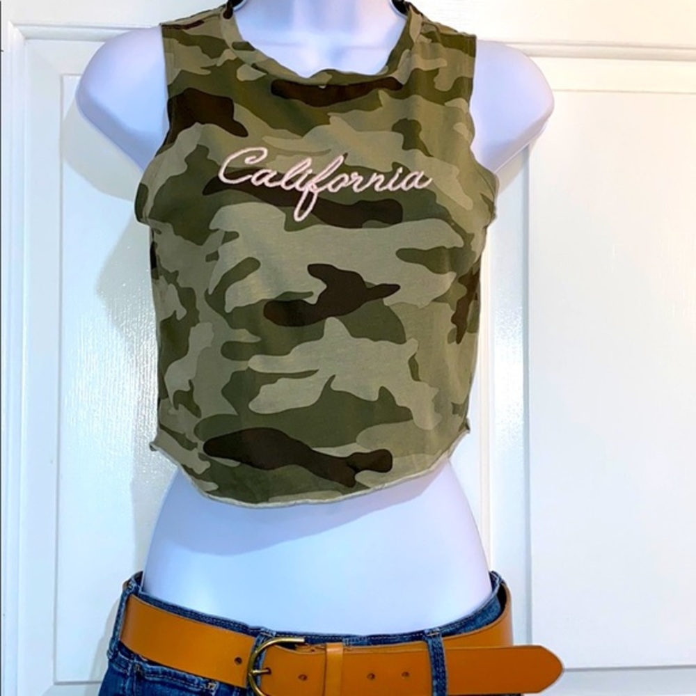Garage Camo “California” Crop Top “DONATED”
